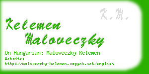 kelemen maloveczky business card